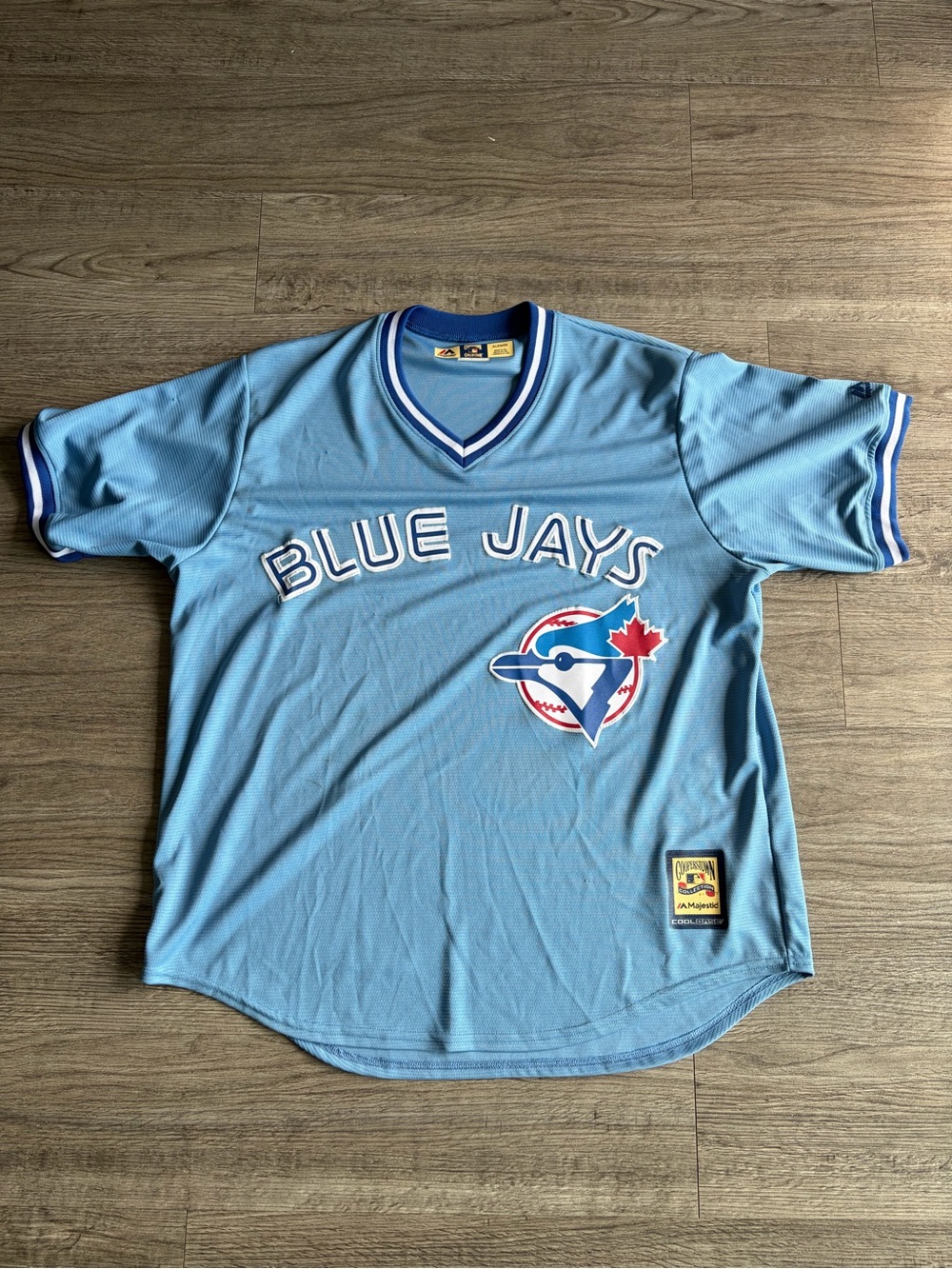 Majestic Toronto Blue Jays Light Blue pullover Jersey Shirt